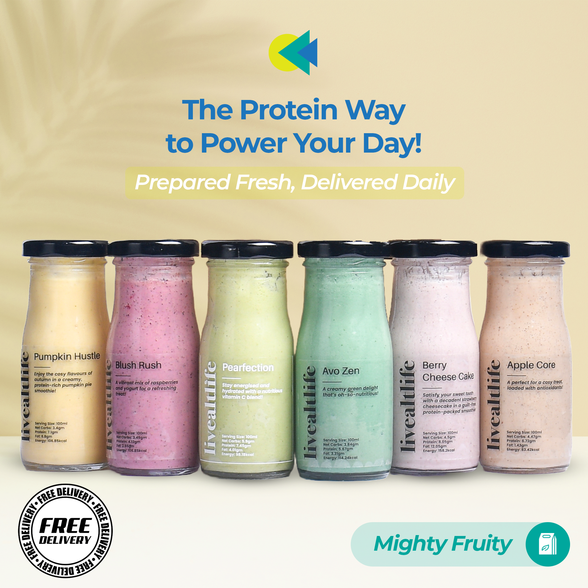 Daily Protein Smoothie - Mighty Fruity