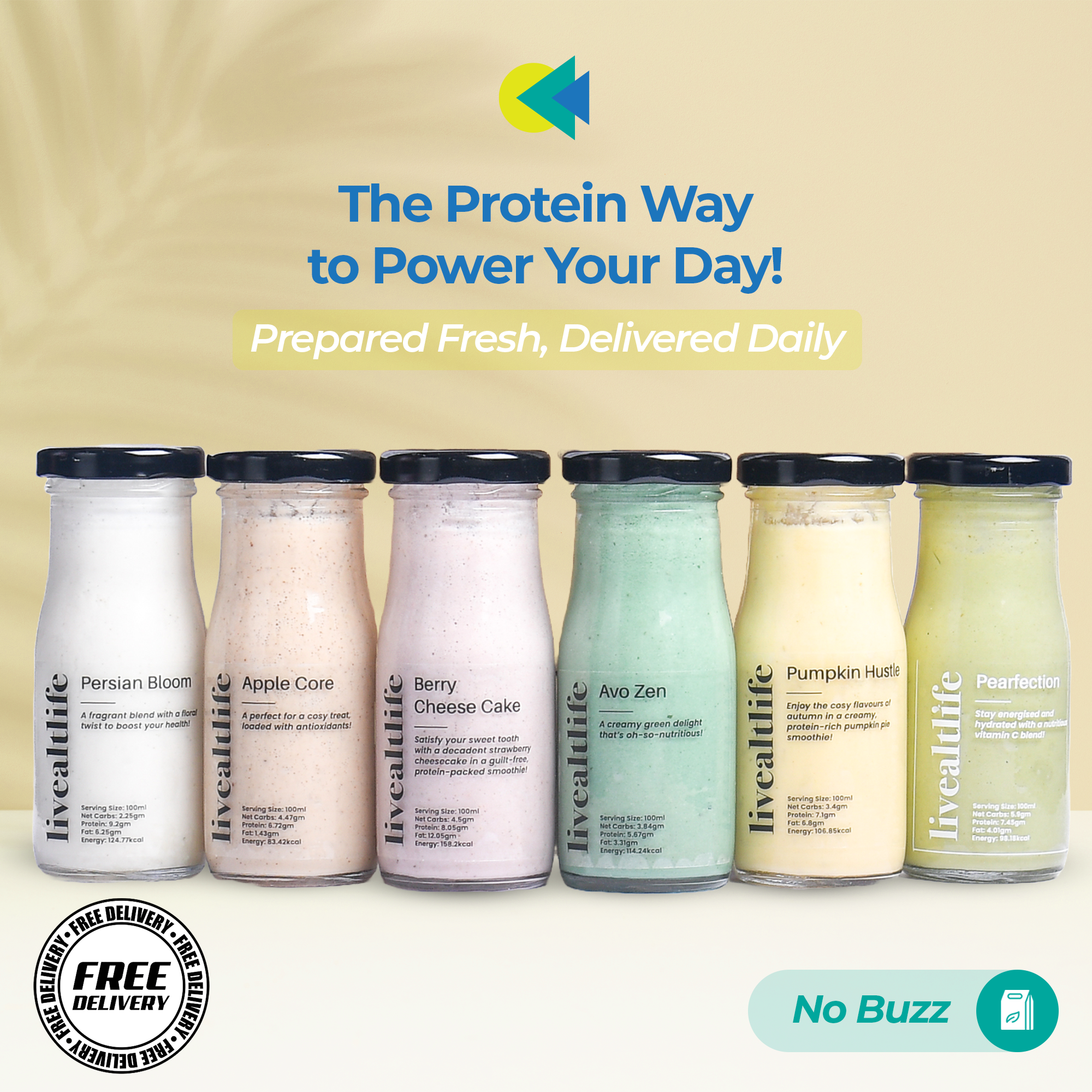 Daily Protein Smoothie - No Buzz