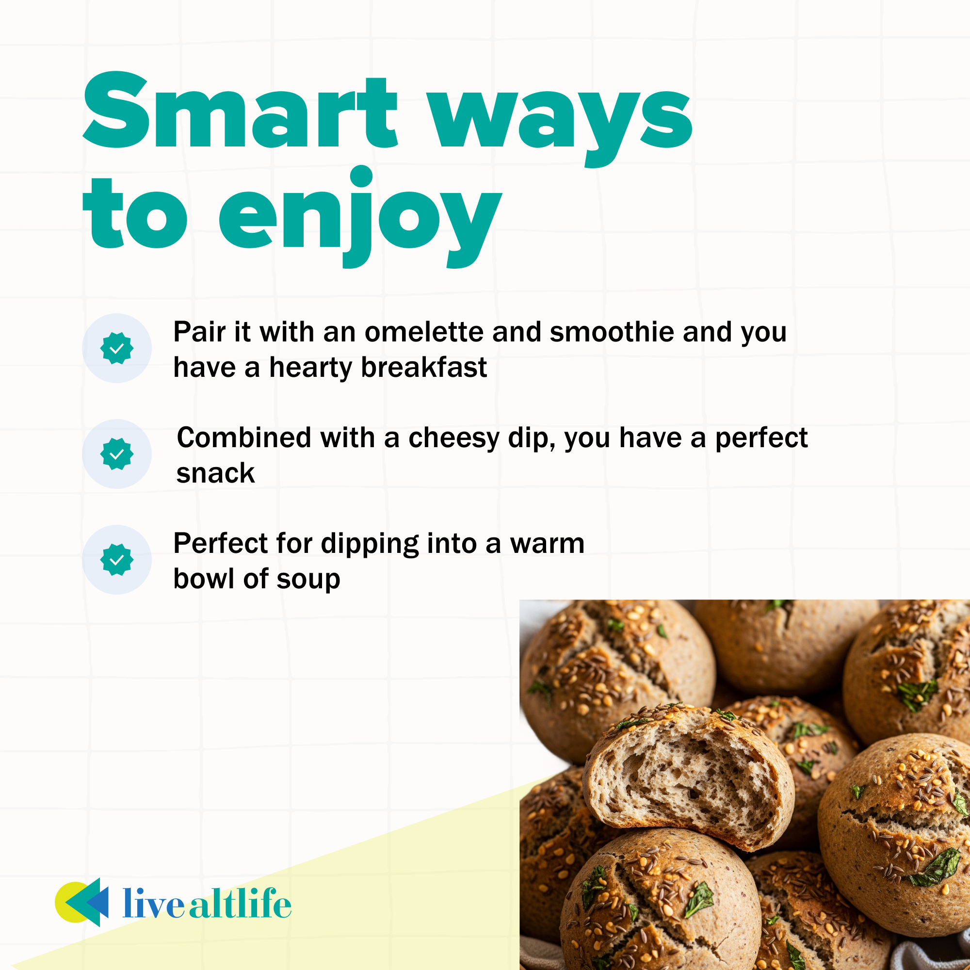 Grain free Dinner Rolls, 6 nos