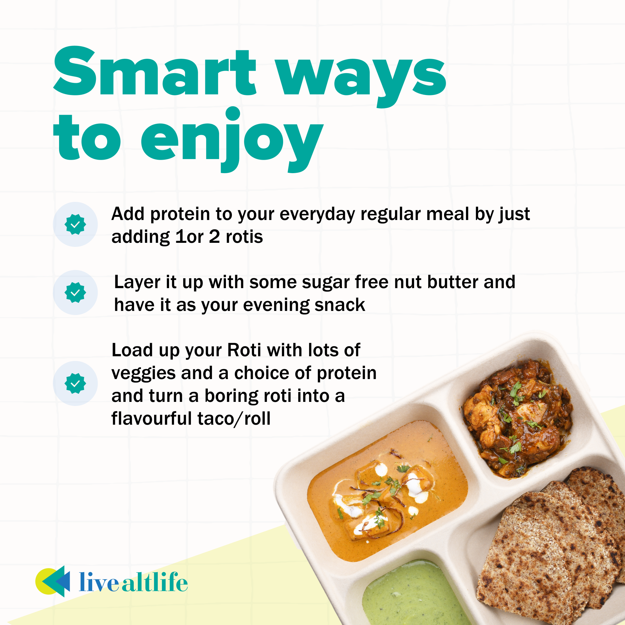 Ready-to-cook Roti (Plain, High Protein, Grain Free)