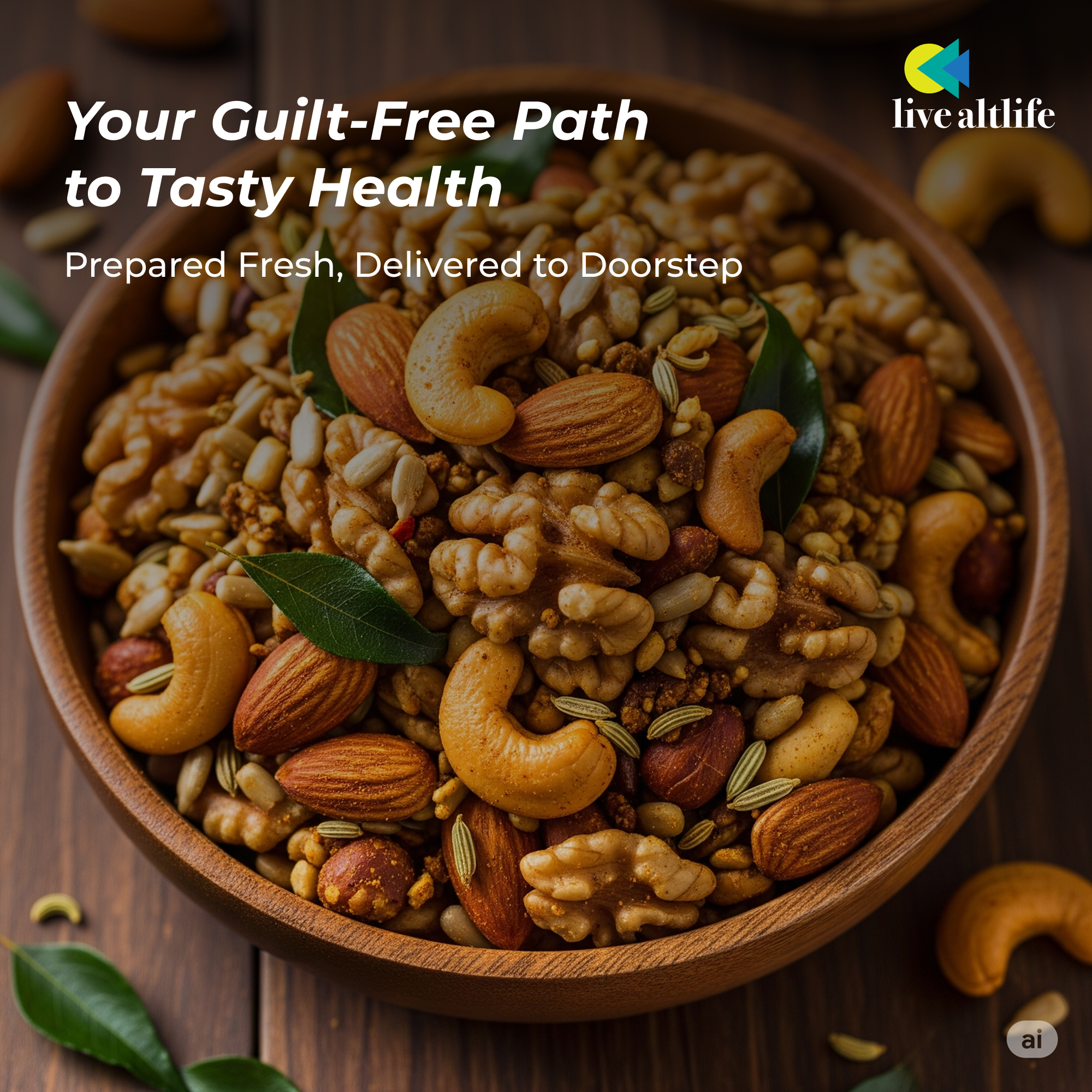 Mixed Masala Nuts (200g, High Protein, Grain Free)