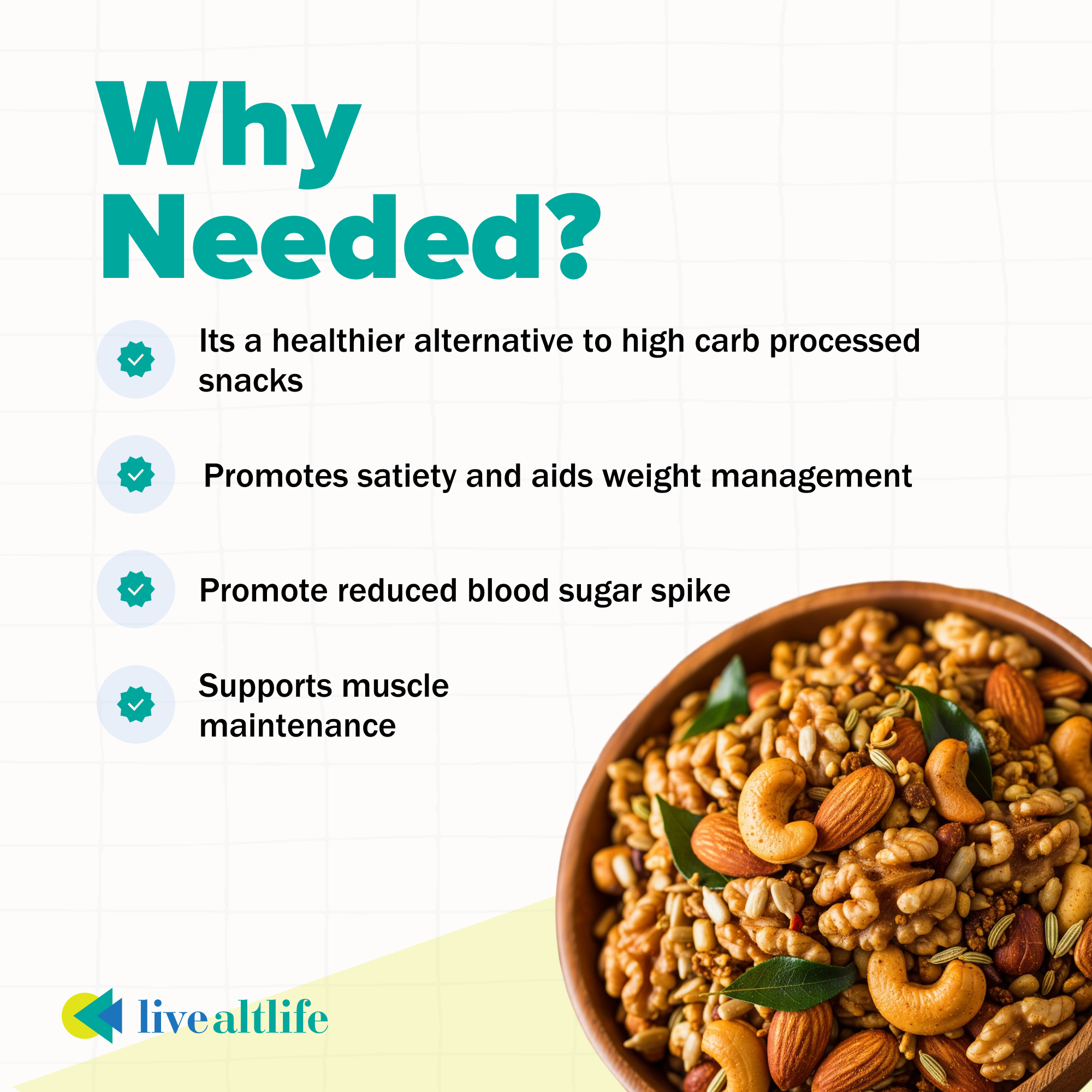 Mixed Masala Nuts (200g, High Protein, Grain Free)