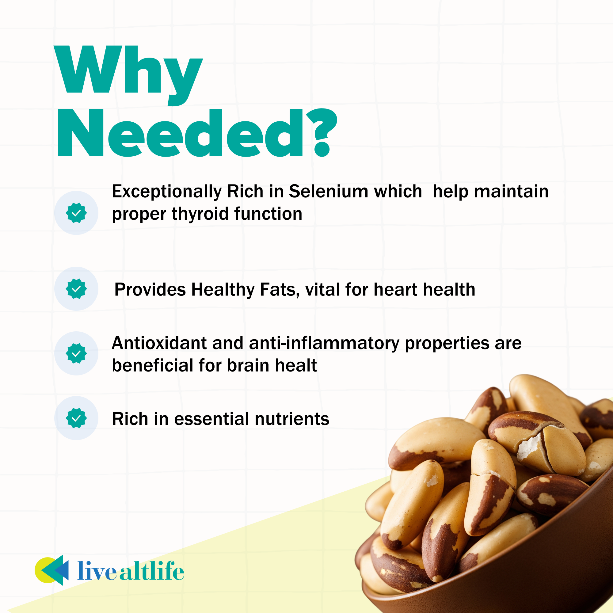 Salted Brazil Nuts (200g, Protein Rich)