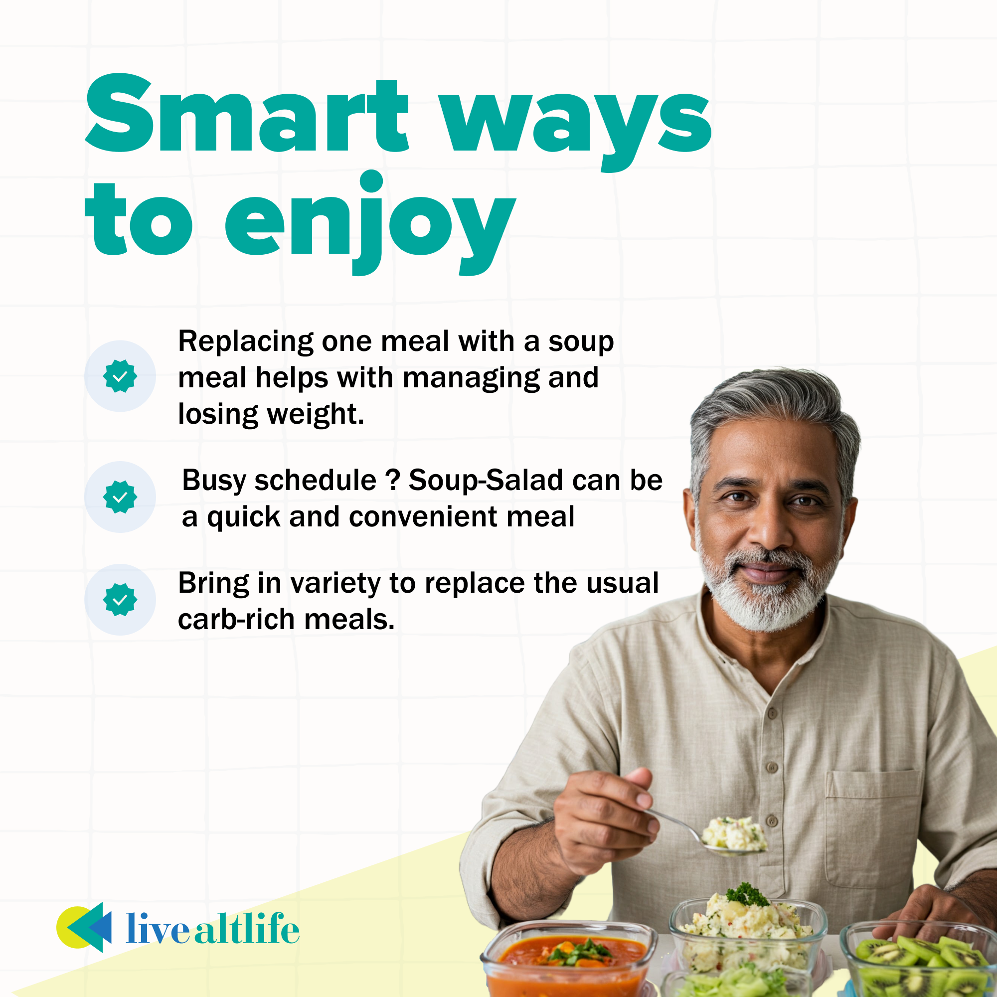 High Protein Soup & Salad Meal