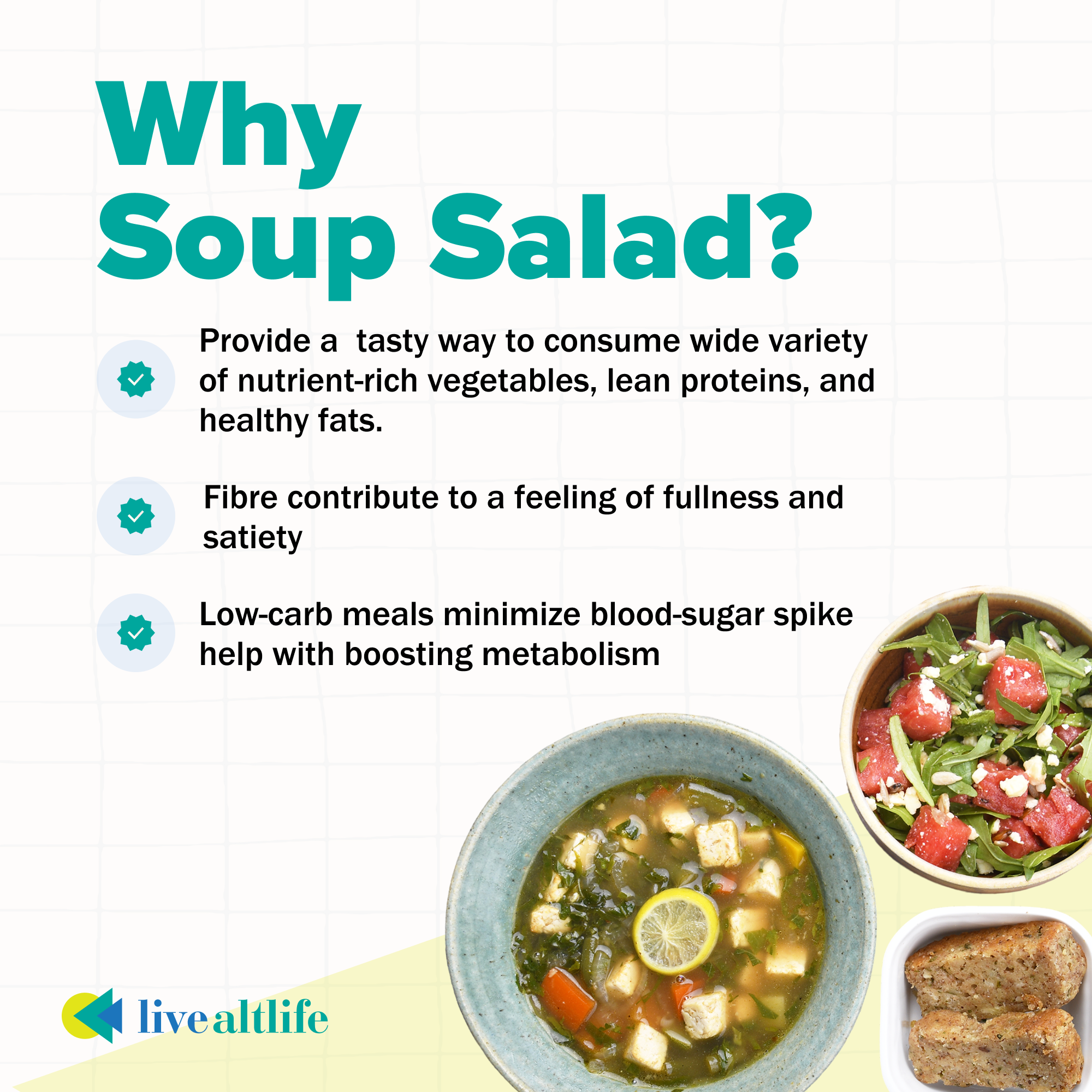 High Protein Soup & Salad Meal