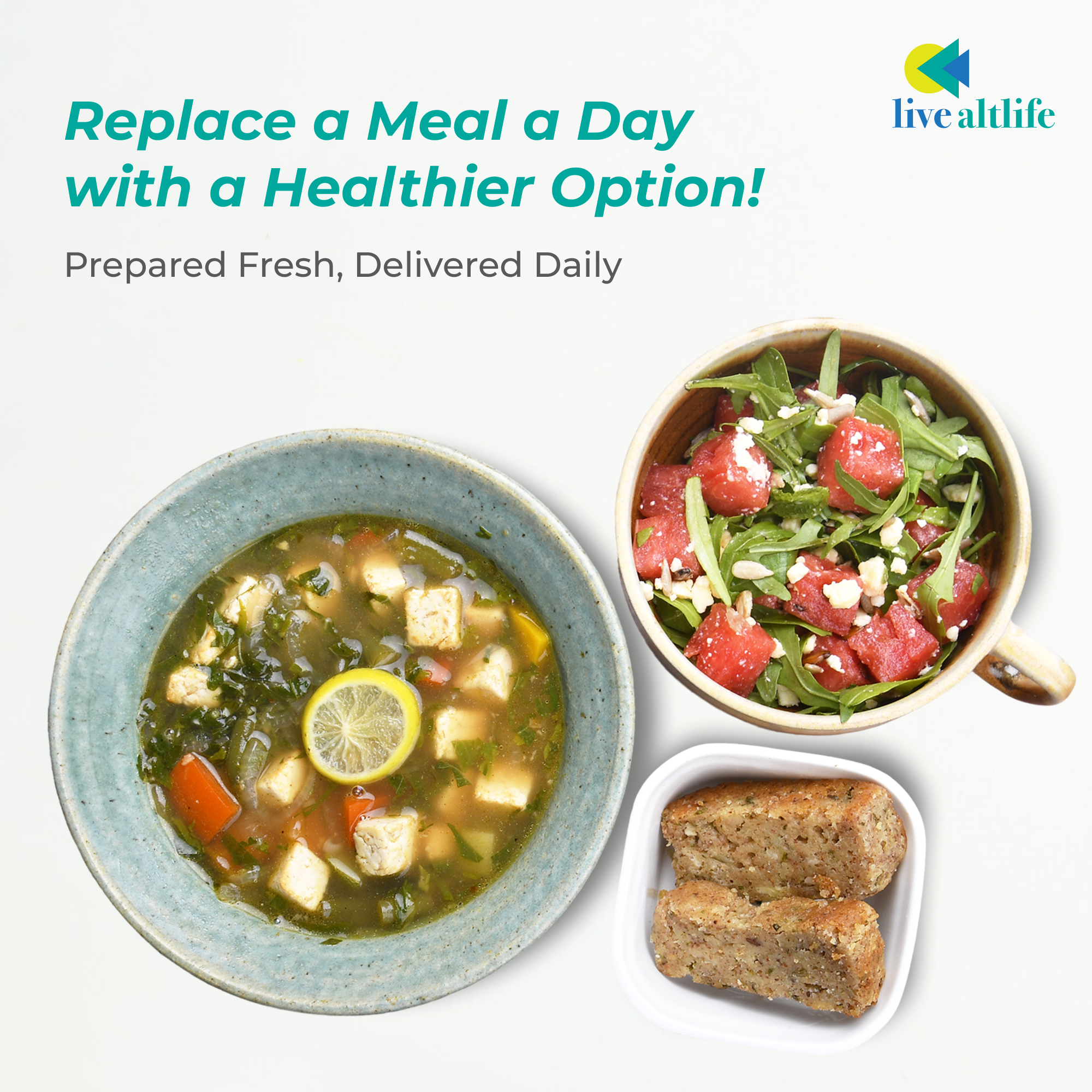 High Protein Soup & Salad Meal